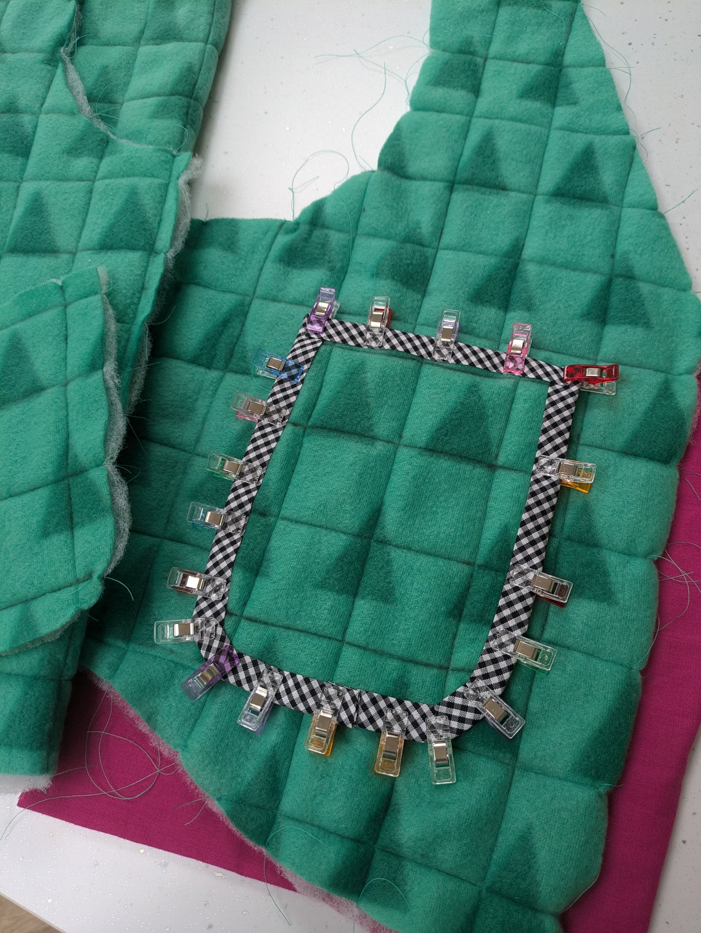 Quilted Fleece Denim Mix Ladies Waistcoat