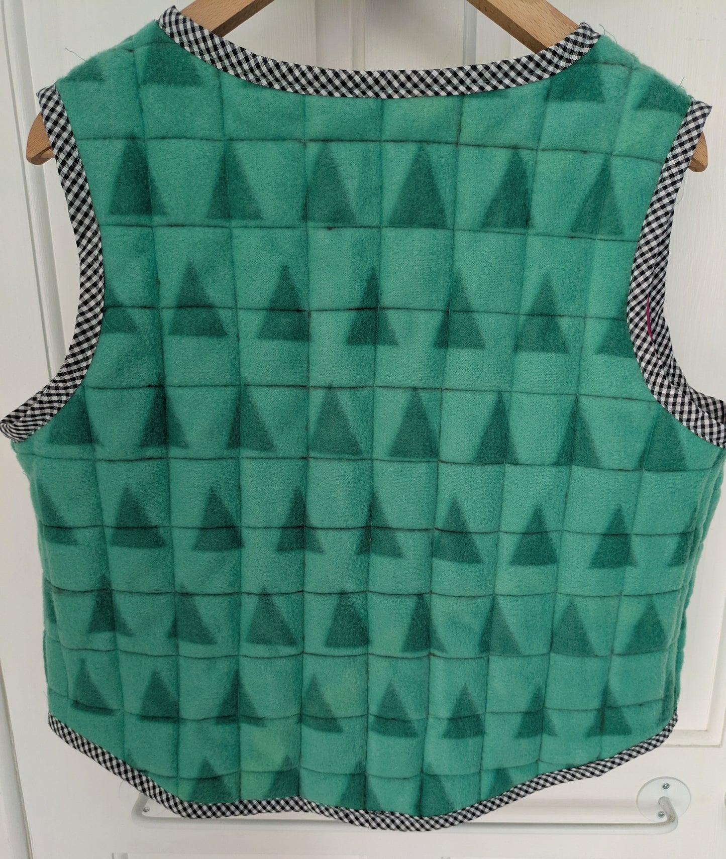 Quilted Fleece Denim Mix Ladies Waistcoat