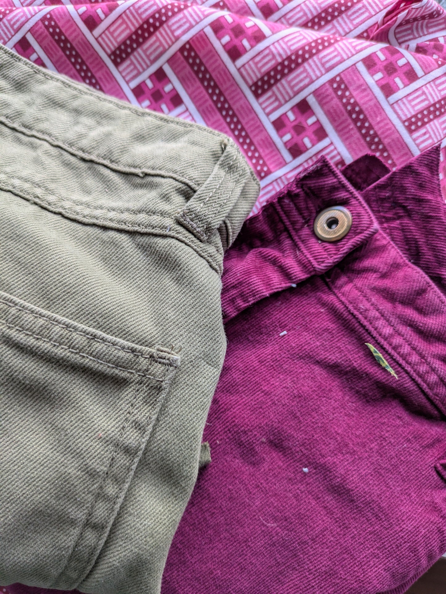 Burgundy Geometric Quilted Jacket