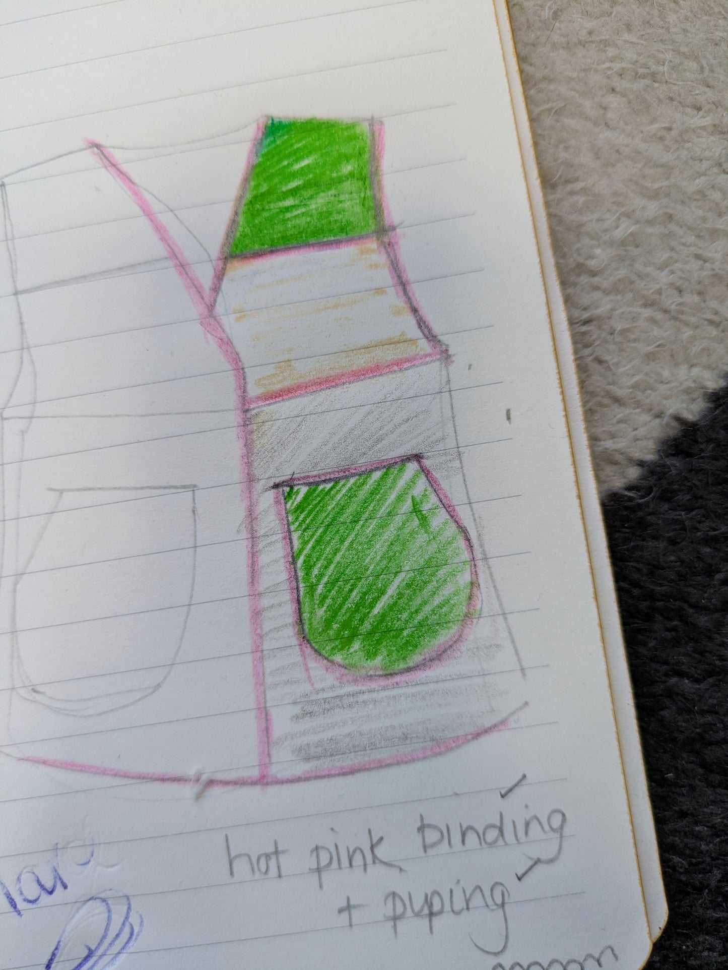 Bright Green and Pink Cosy Gilet