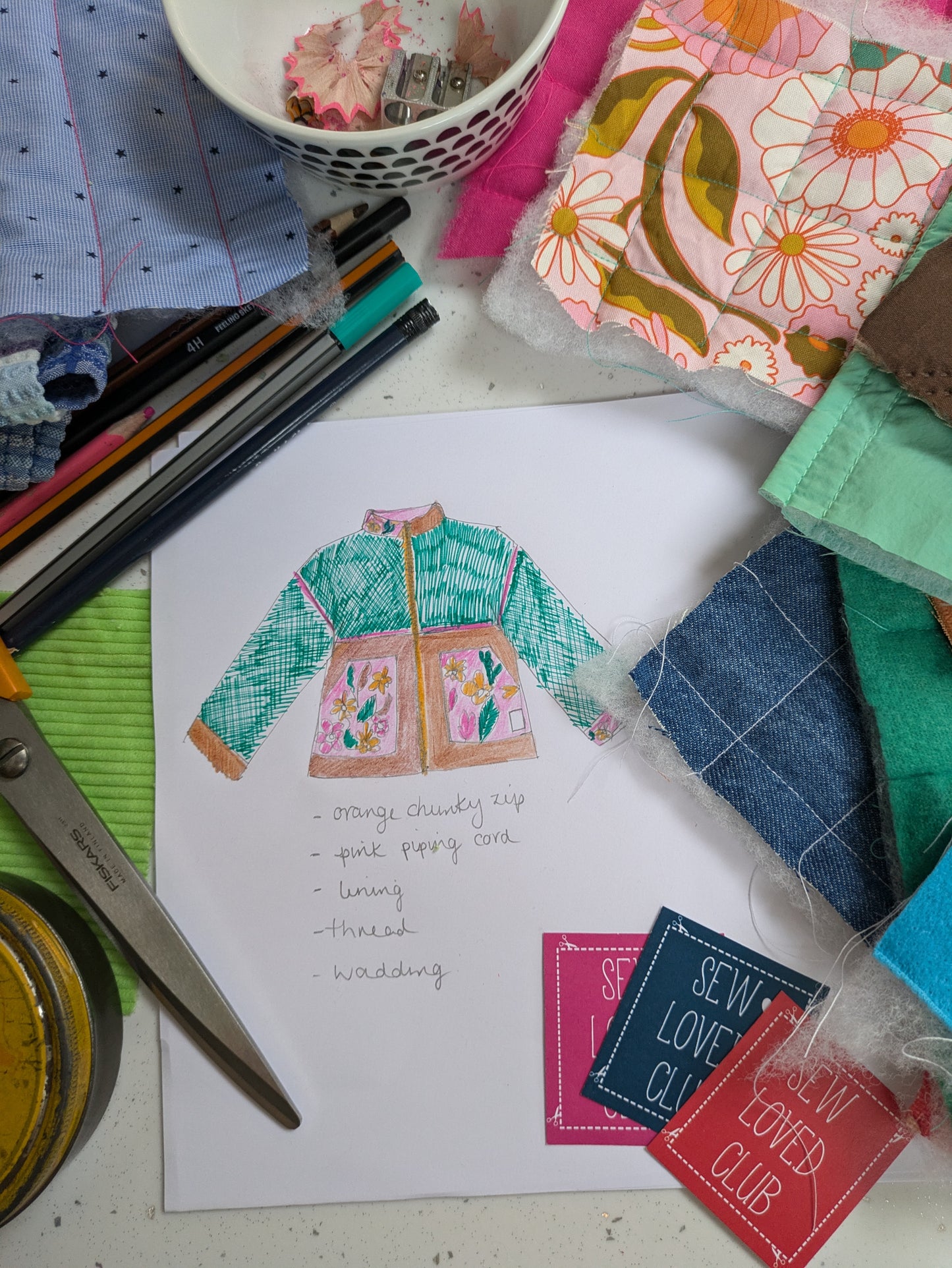 Quilted Retro Floral Oversized Jacket (Size XL)