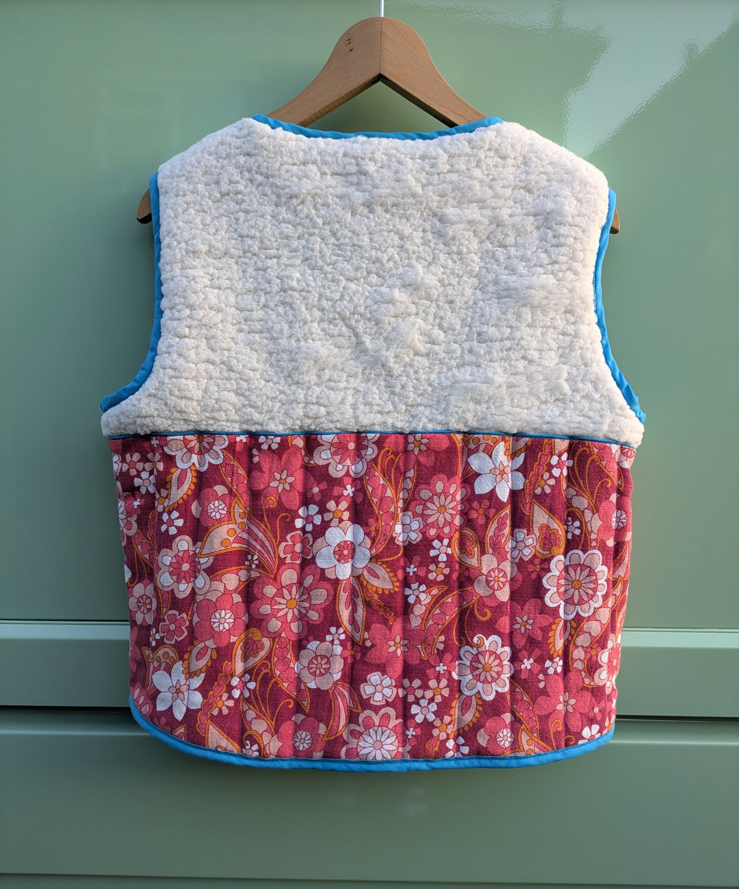 Cosy Fleece and Floral Gilet (Size Small)