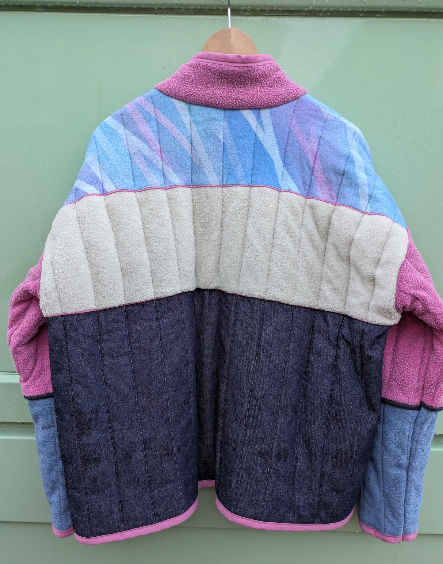 Patchwork Blue and Pink Jacket