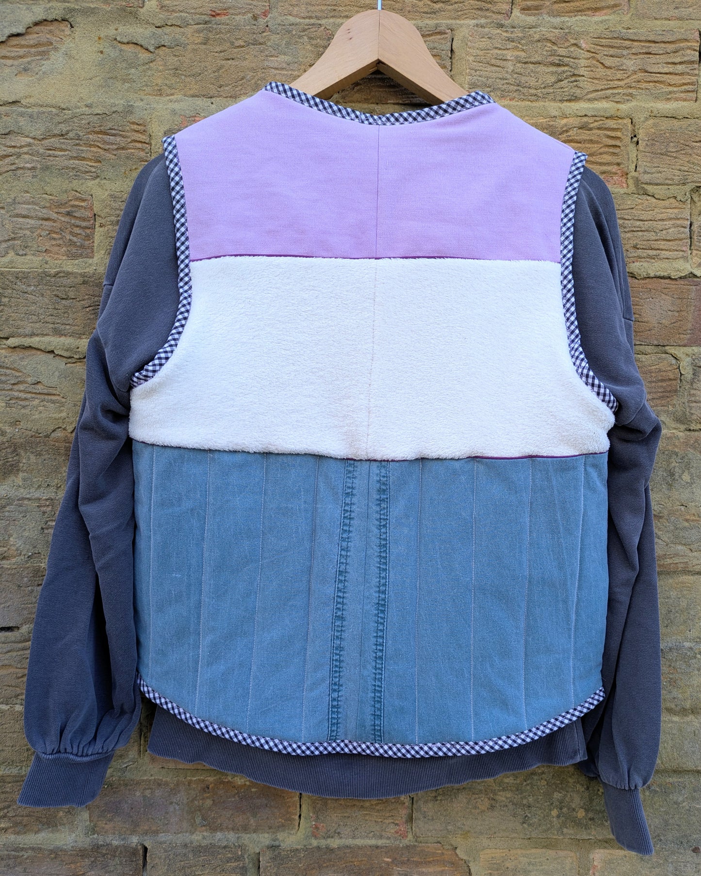Lilac and Blue Fleece Gilet