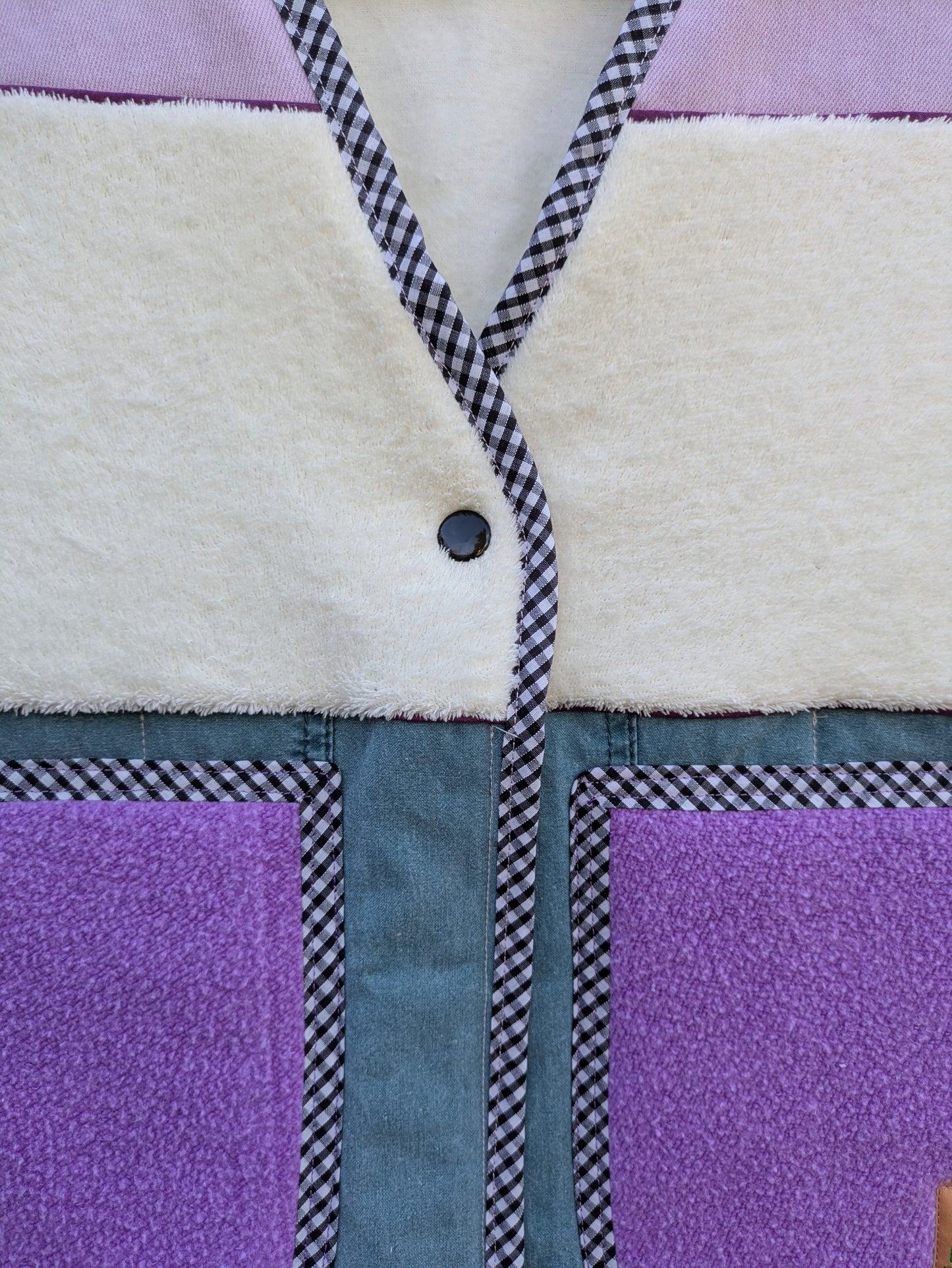 Lilac and Blue Fleece Gilet
