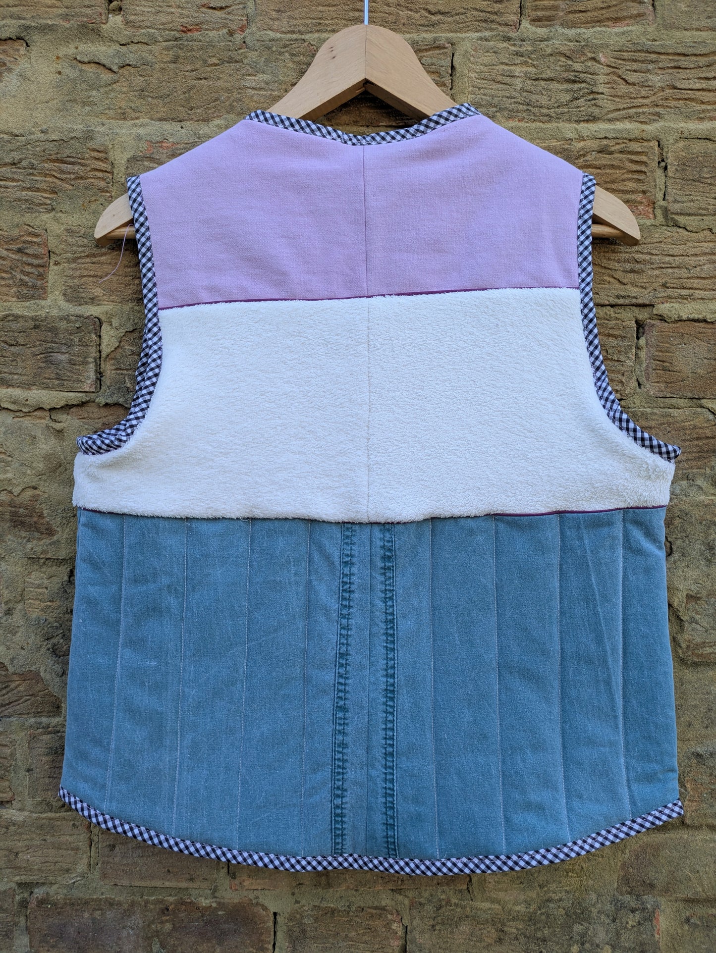 Lilac and Blue Fleece Gilet