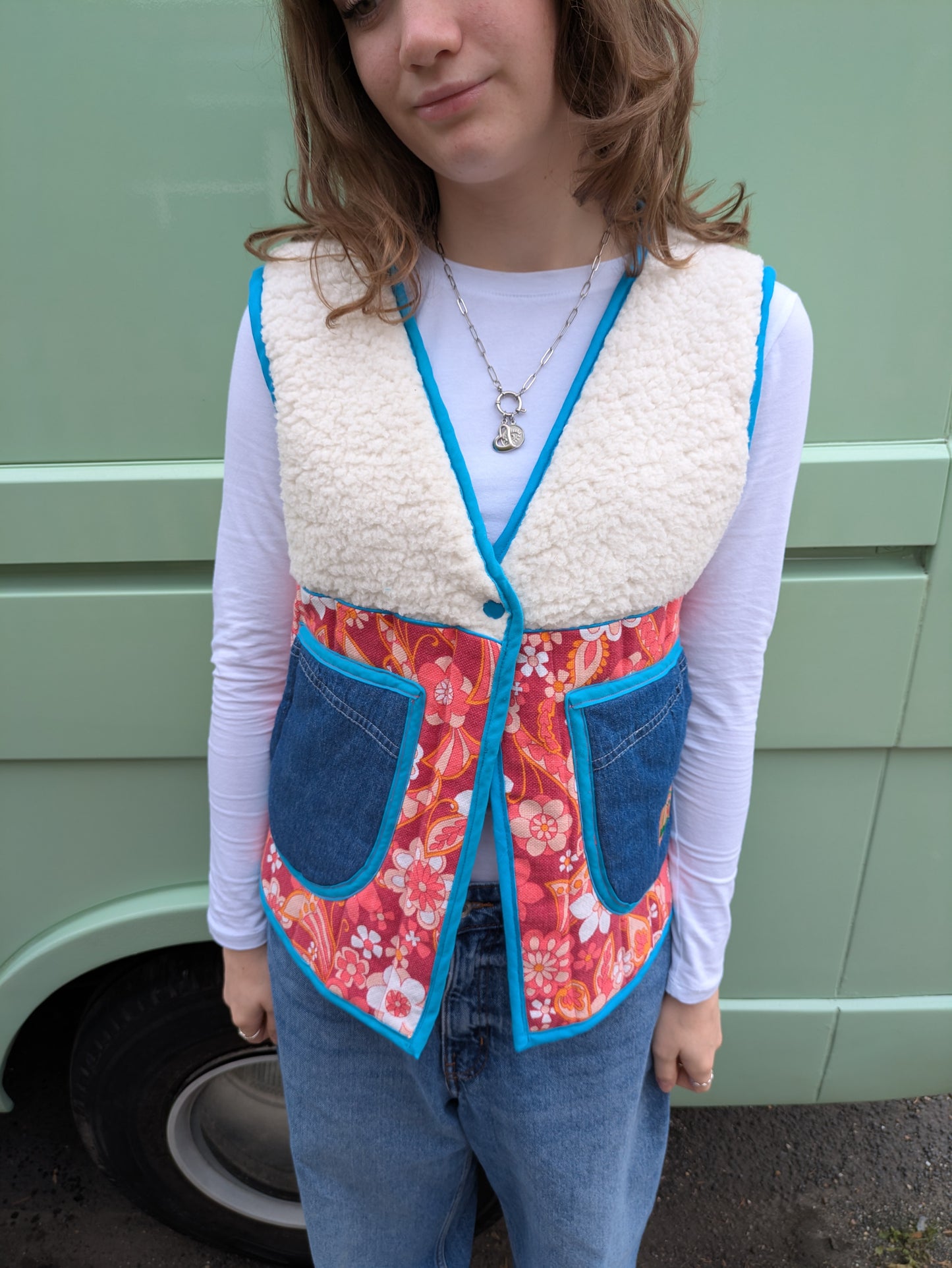 Cosy Fleece and Floral Gilet